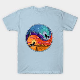 Wolves Yin Yang T-Shirt